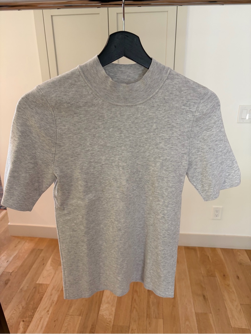 BR Standard Short Sleeve Mock Neck Shirt - Light Gray